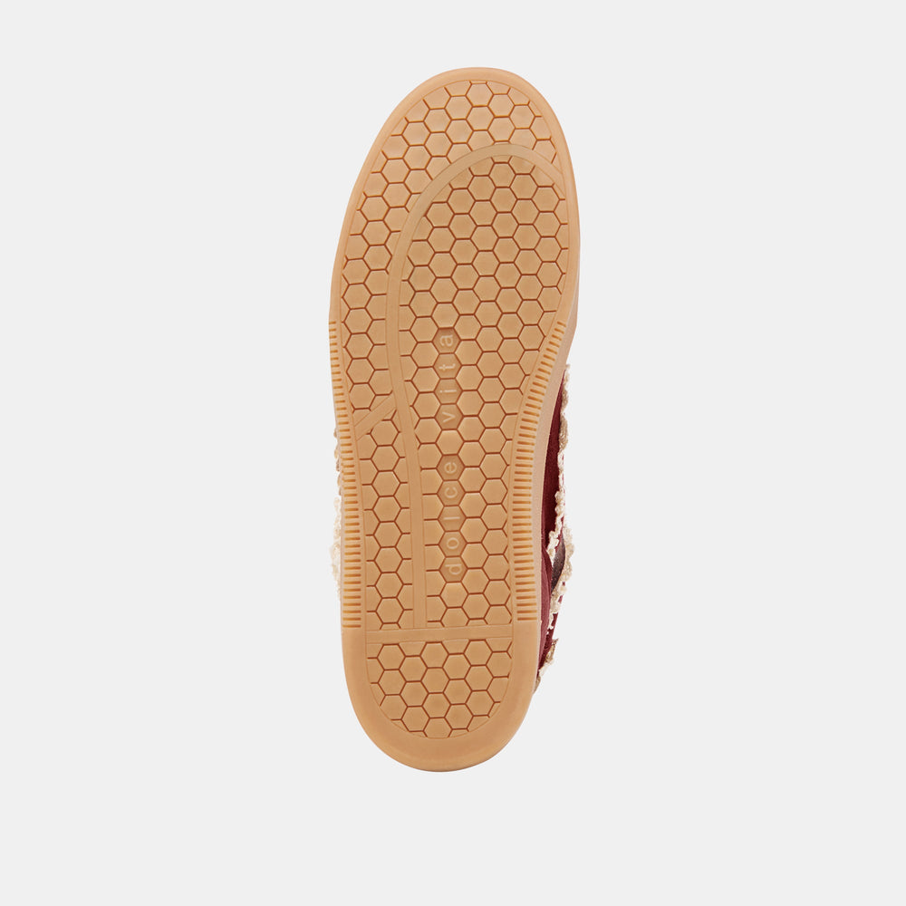 Dolce Vita SHOES | Notice Lace Oxblood Suede Sneakers
