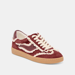 Dolce Vita SHOES | Notice Lace Oxblood Suede Sneakers