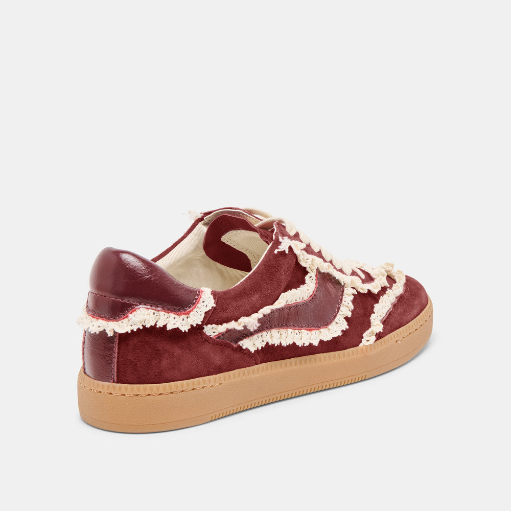 Dolce Vita SHOES | Notice Lace Oxblood Suede Sneakers