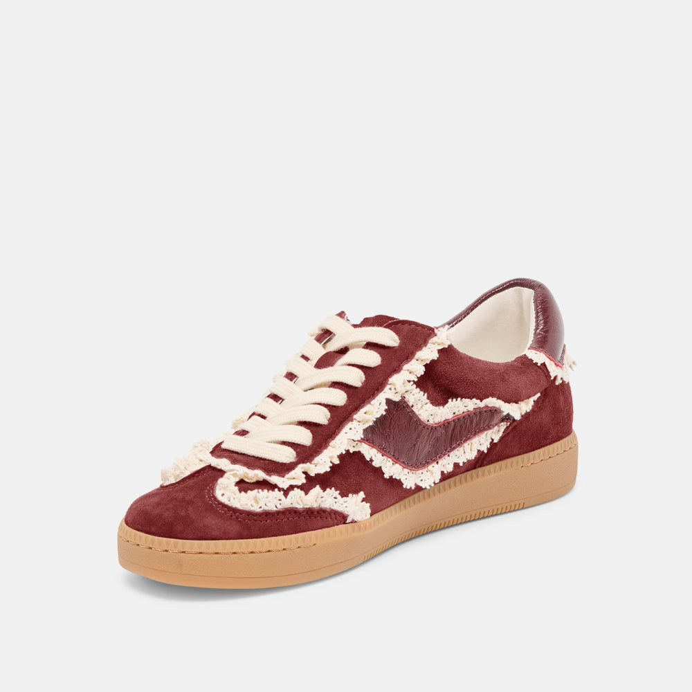 Dolce Vita SHOES | Notice Lace Oxblood Suede Sneakers