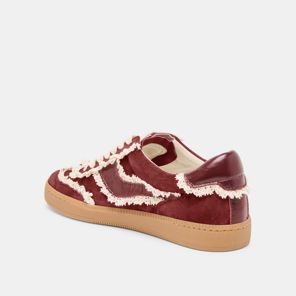Dolce Vita SHOES | Notice Lace Oxblood Suede Sneakers