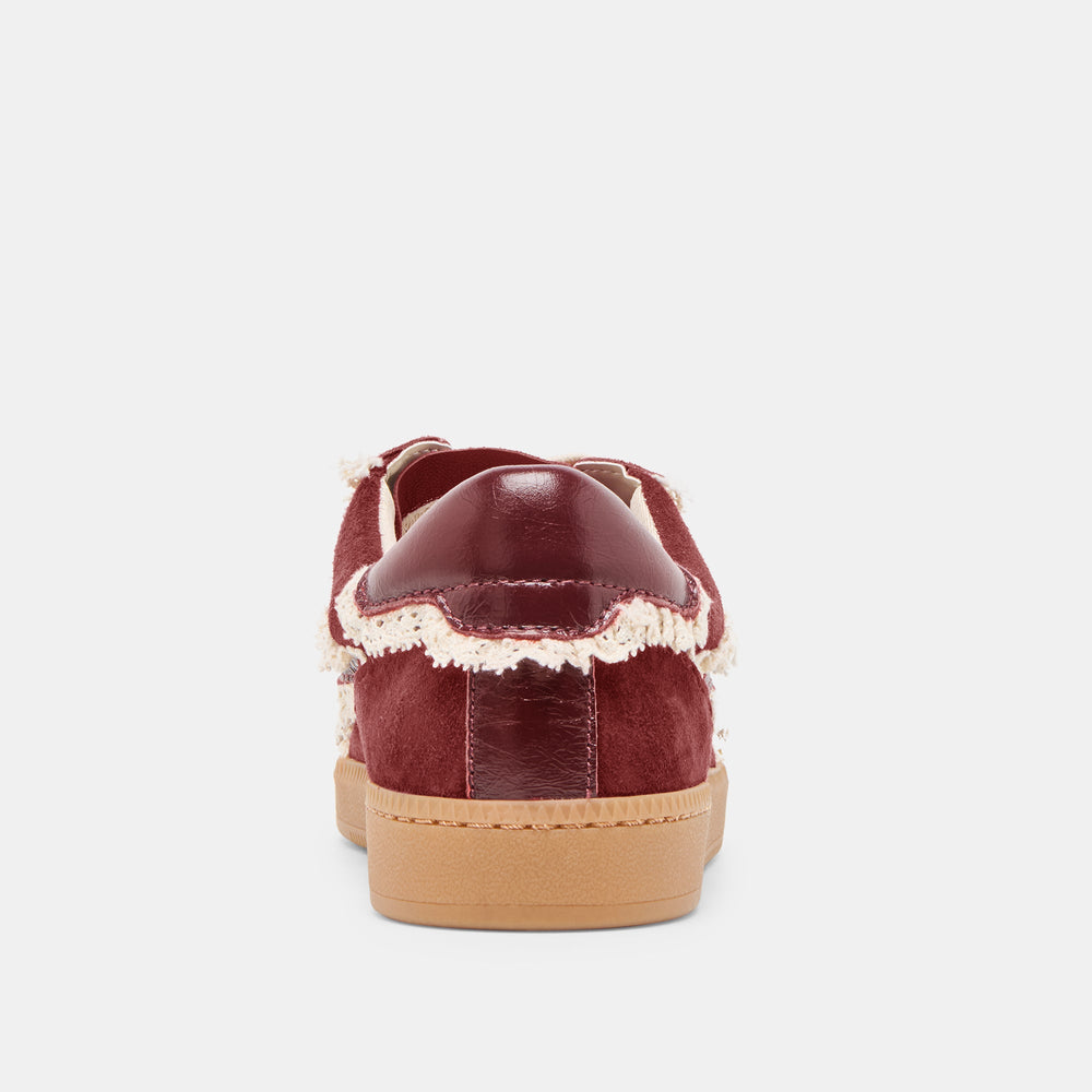Dolce Vita SHOES | Notice Lace Oxblood Suede Sneakers