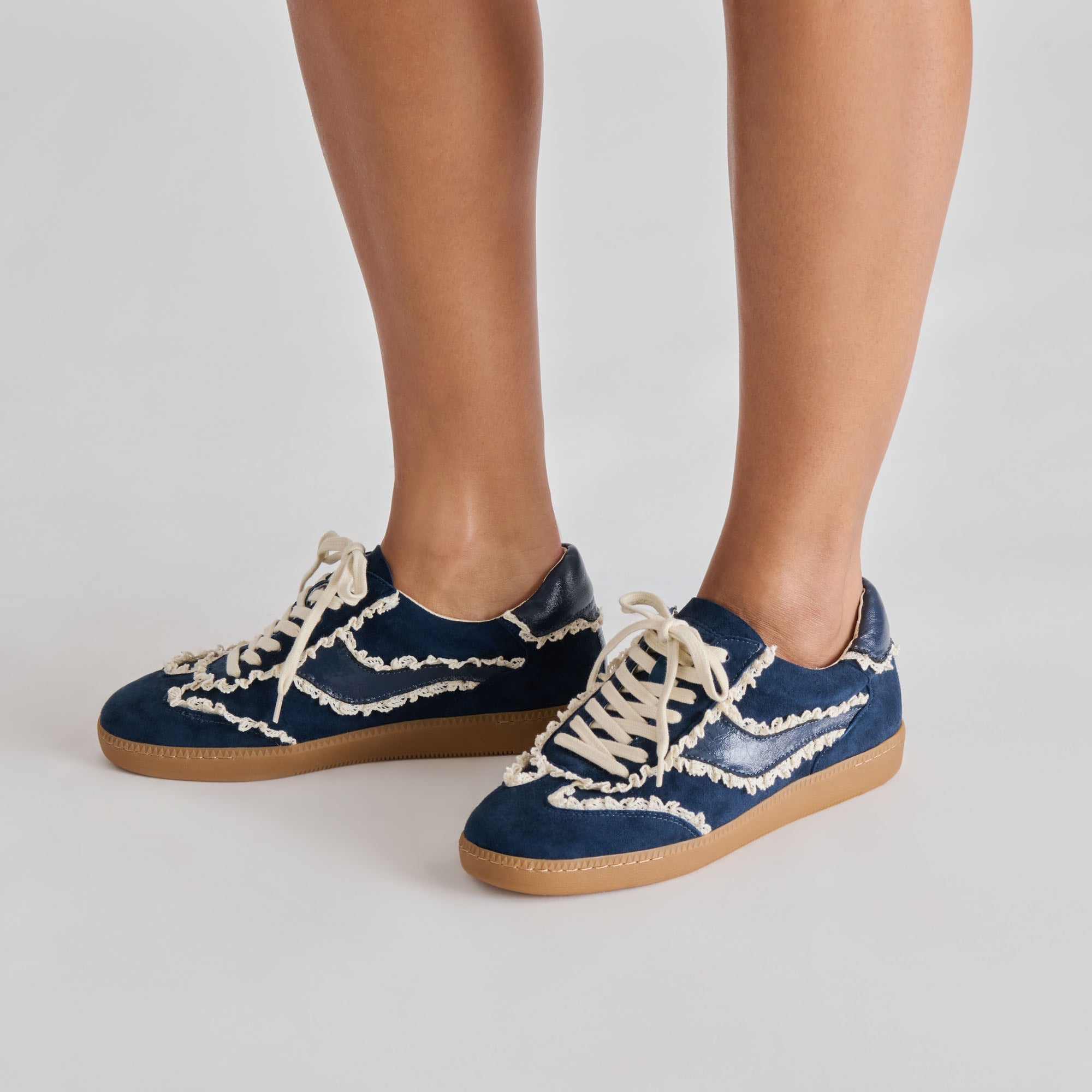 Dolce Vita SHOES | Notice Lace Navy Suede Sneakers