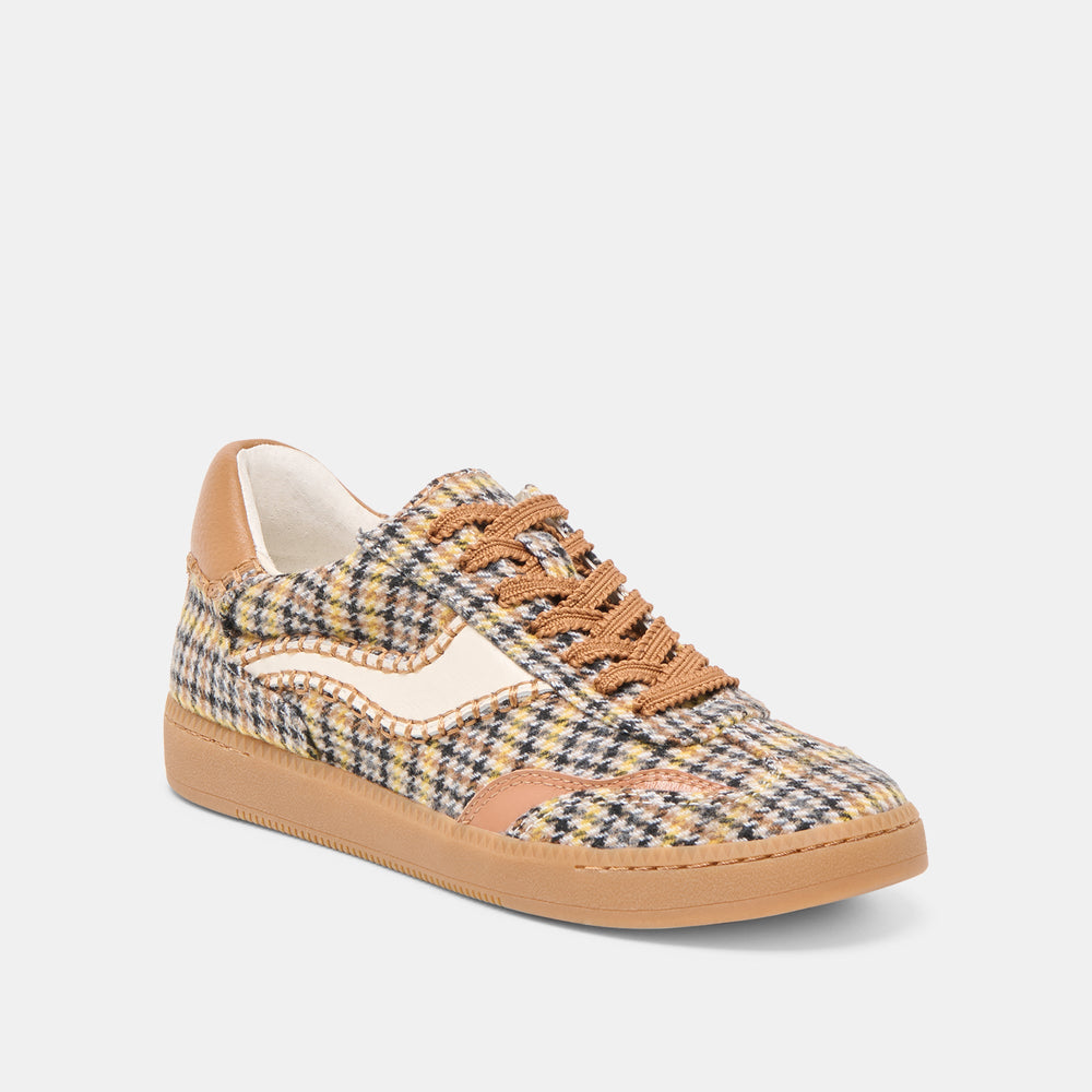 Dolce Vita SHOES | Notice Stitch Yellow Plaid Tweed Sneakers