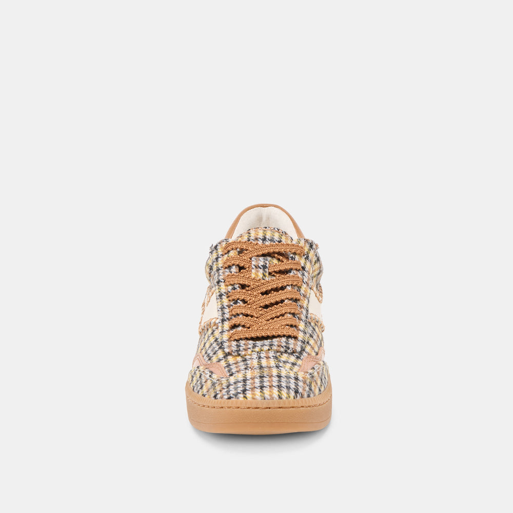 Dolce Vita SHOES | Notice Stitch Yellow Plaid Tweed Sneakers