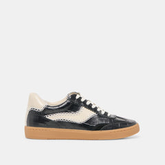 Dolce Vita SHOES | NOTICE STITCH SNEAKERS NOIR CROCO EMBOSSED LEATHER
 – Dolce Vita