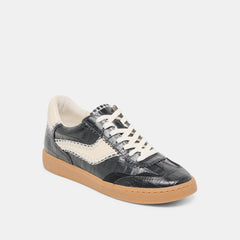 Dolce Vita SHOES | NOTICE STITCH SNEAKERS NOIR CROCO EMBOSSED LEATHER
 – Dolce Vita