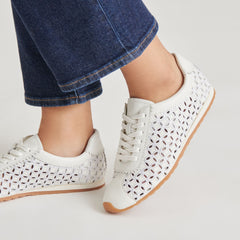 Dolce Vita SHOES | DANIE EYELET PERF SNEAKERS TRUE WHITE LEATHER
 – Dolce Vita