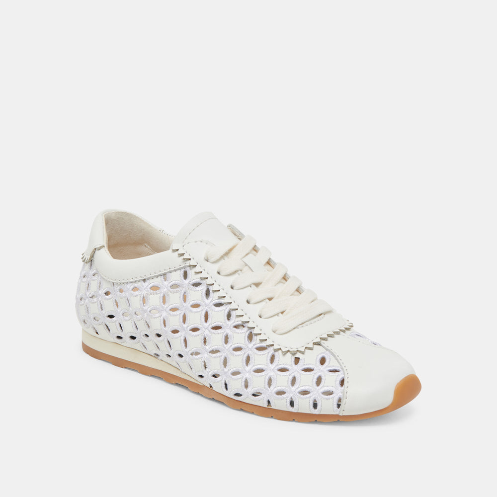 Dolce Vita SHOES | DANIE EYELET PERF SNEAKERS TRUE WHITE LEATHER
 – Dolce Vita