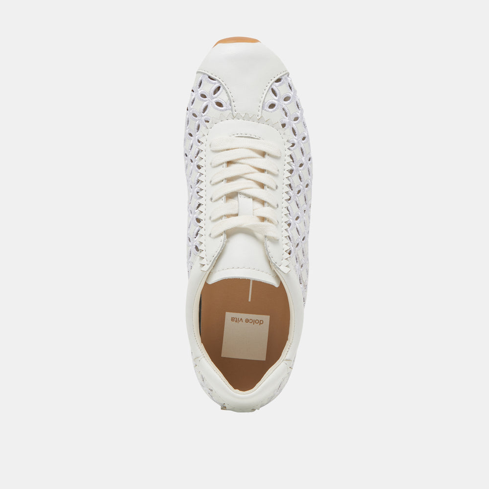 Dolce Vita SHOES | DANIE EYELET PERF SNEAKERS TRUE WHITE LEATHER
 – Dolce Vita