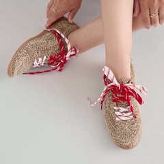 Dolce Vita SHOES | Laini Tan Leopard Printed Suede Sneakers