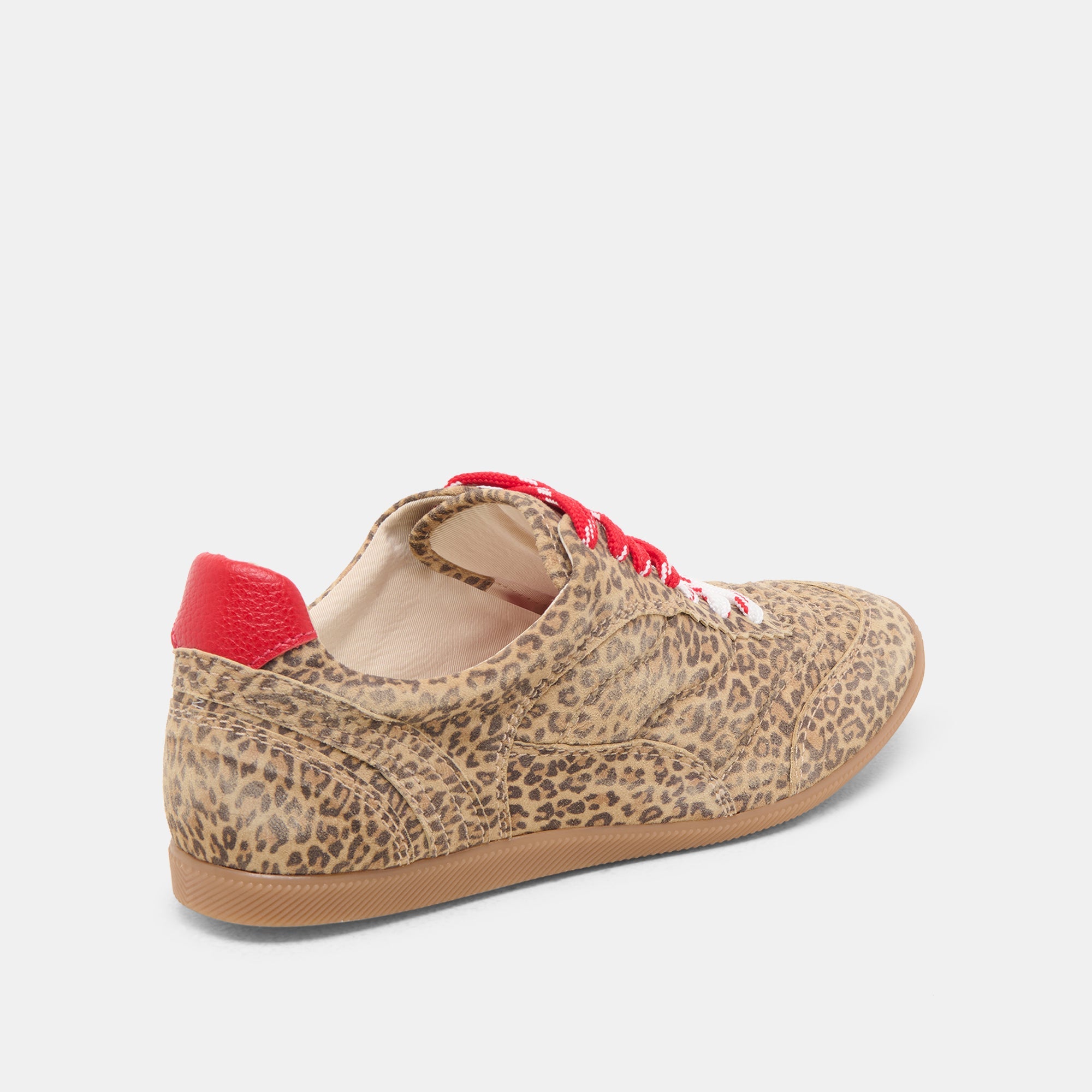 Dolce Vita SHOES | Laini Tan Leopard Printed Suede Sneakers