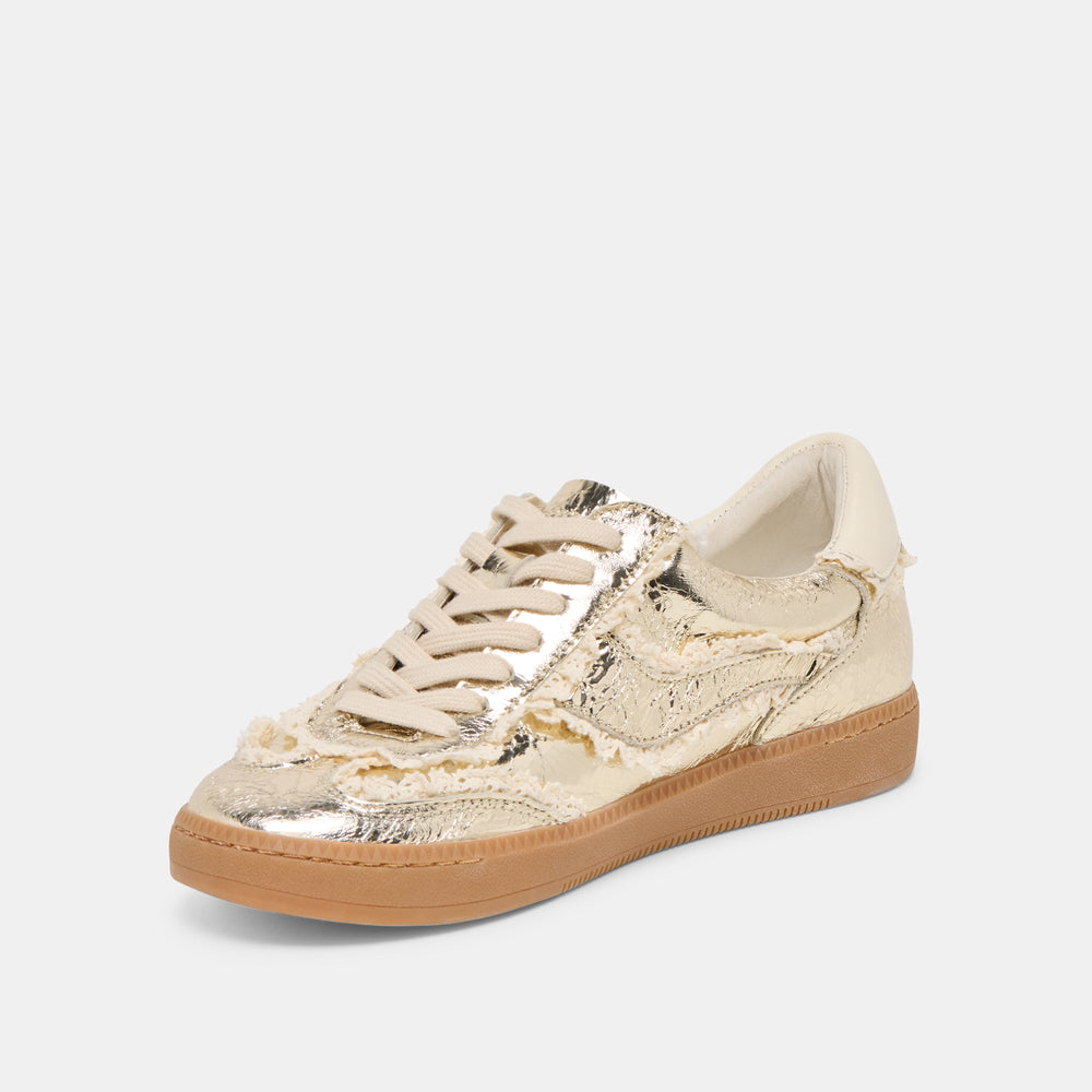 Dolce Vita SHOES | Notice Lace Platinum Distressed Leather Sneakers