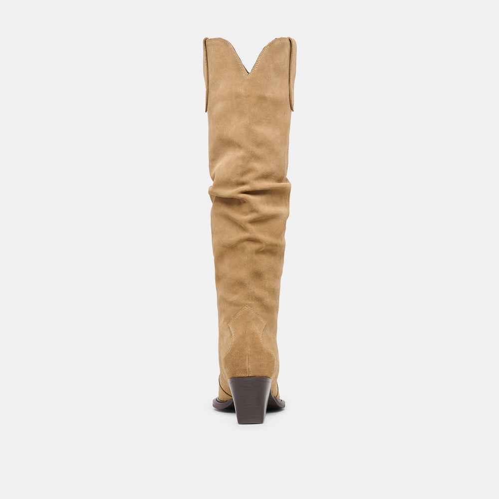 Dolce Vita SHOES | Buckly Camel Suede Boots
