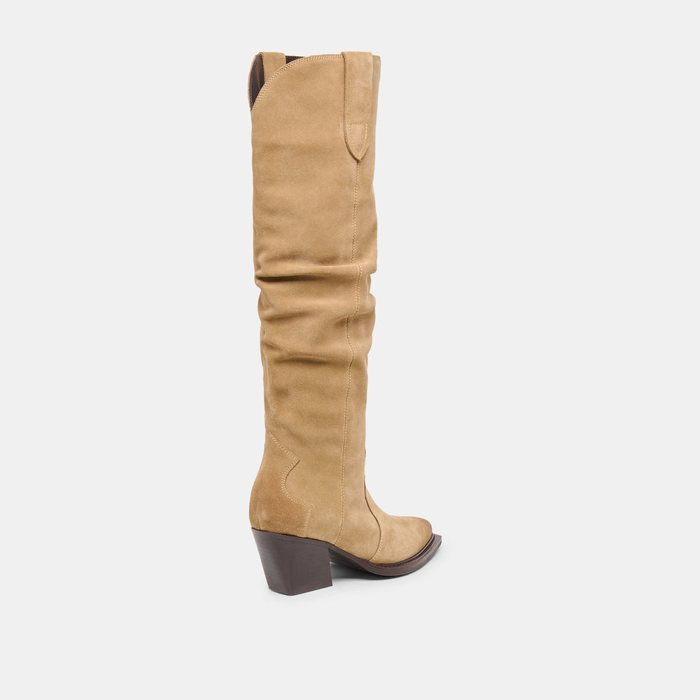Dolce Vita SHOES | Buckly Camel Suede Boots