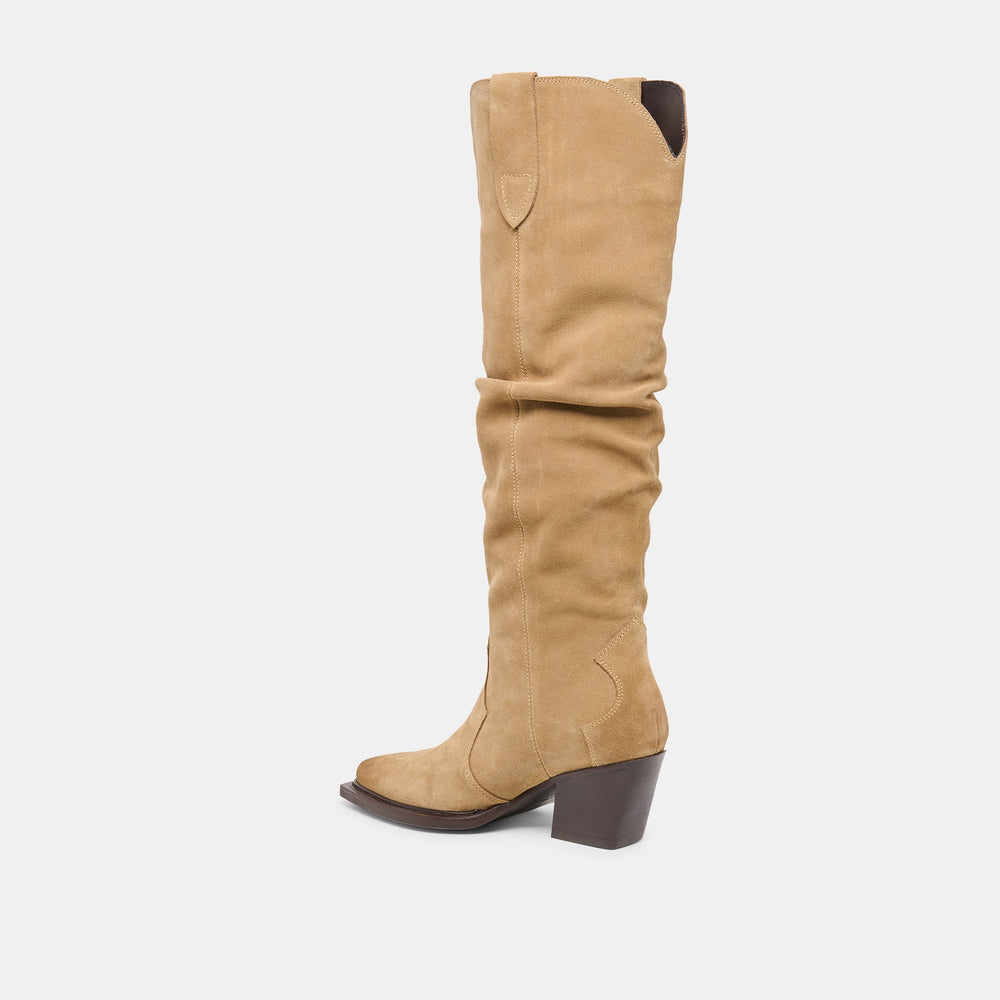 Dolce Vita SHOES | Buckly Camel Suede Boots