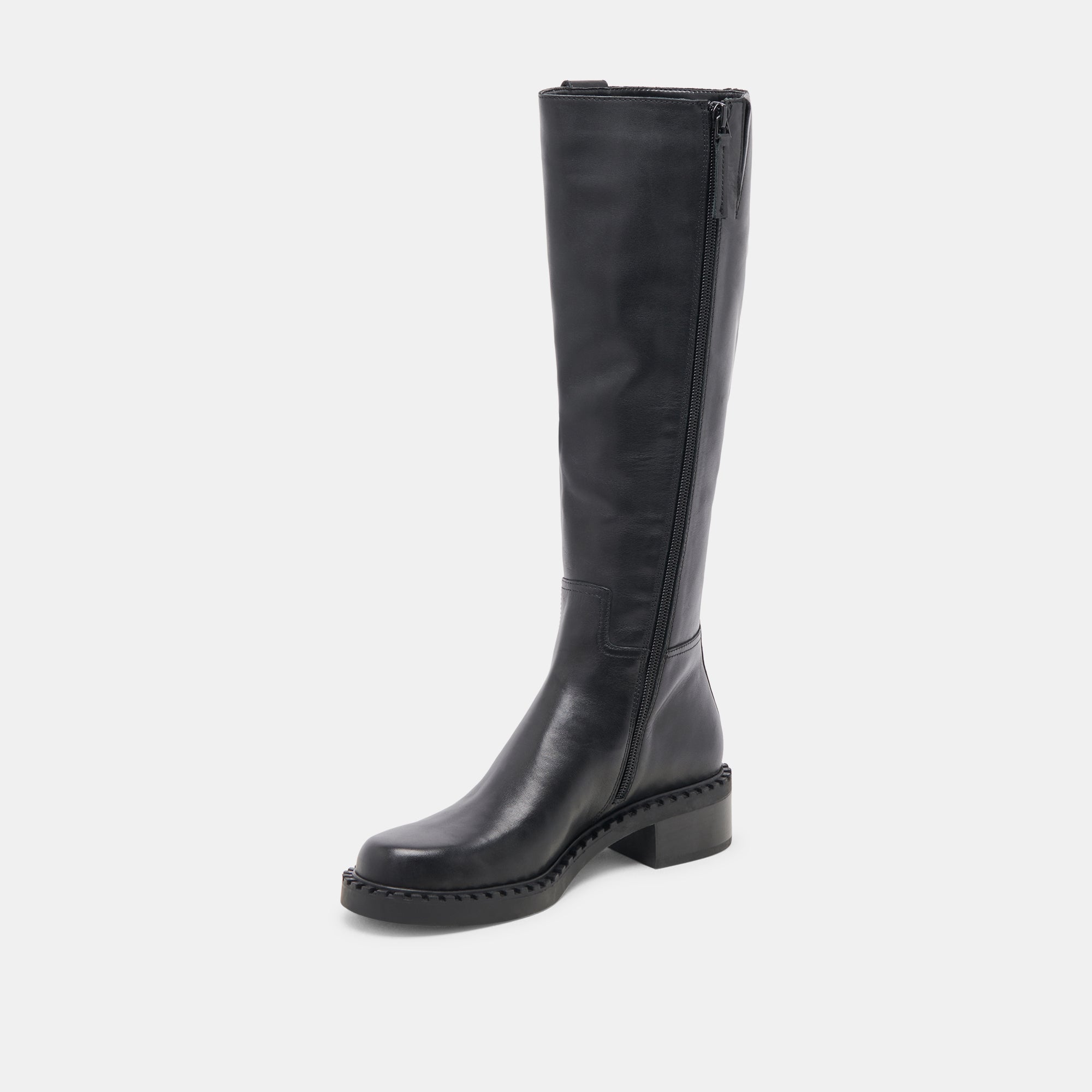 Dolce Vita SHOES | Glory H2O Waterproof Black Leather Wide Calf Boots