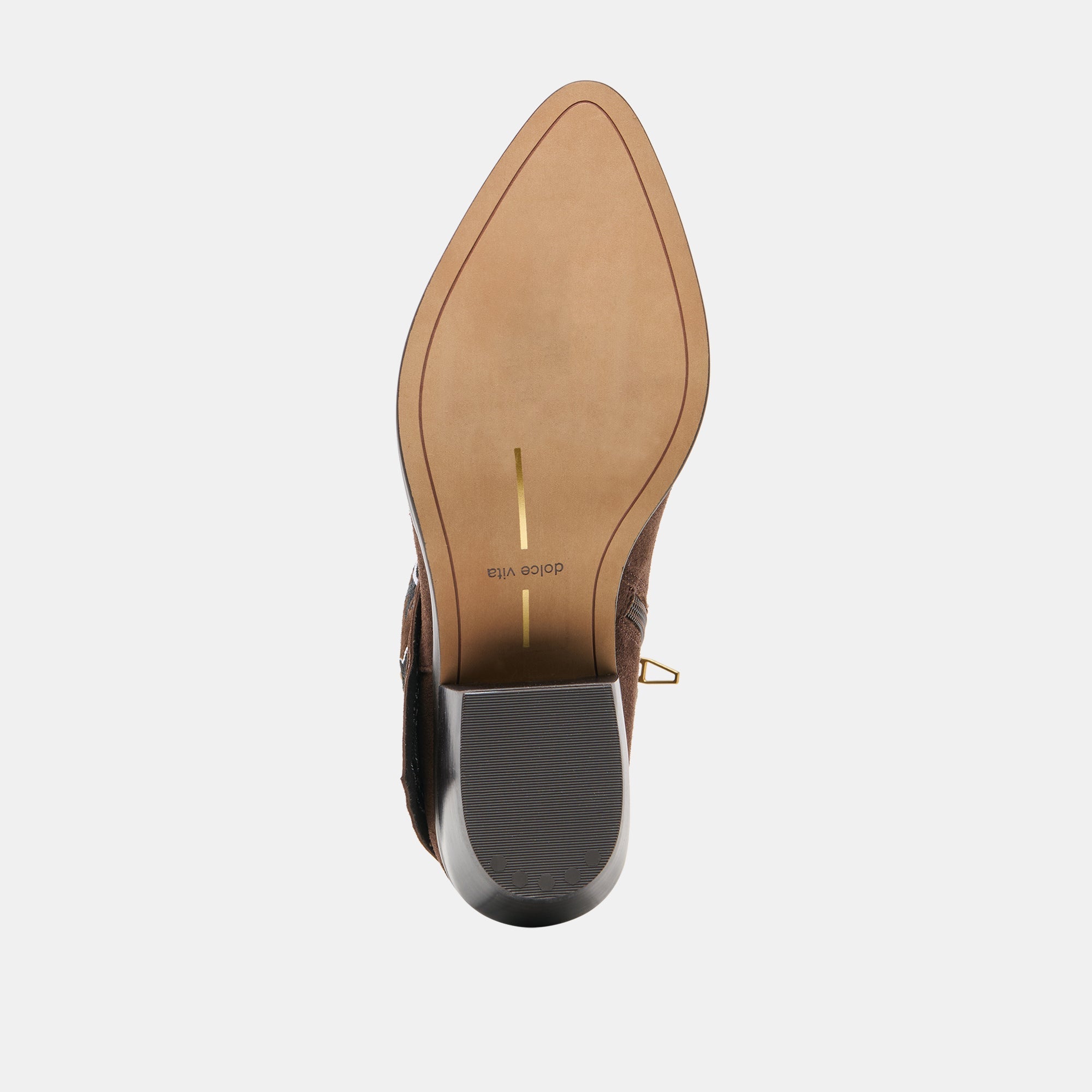 Dolce Vita SHOES | MEKALA Dk Brown Suede Pointed-Toe Ankle Western Boots