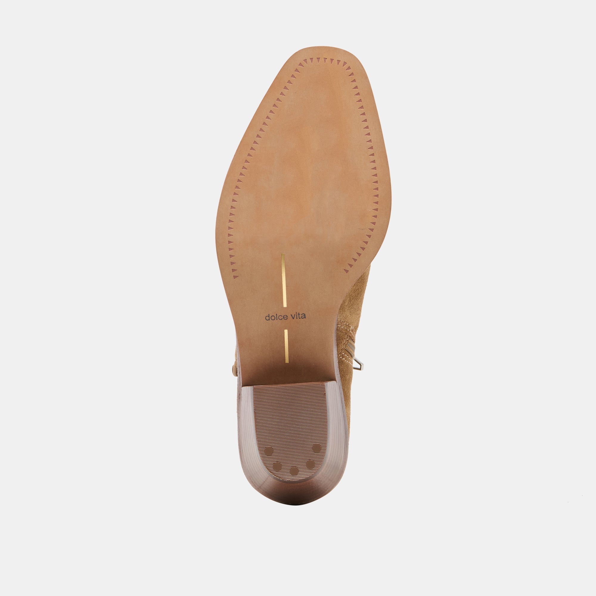 Dolce Vita SHOES | RUDO Lt Brown Suede Western Pointed-Toe Ankle Boots
