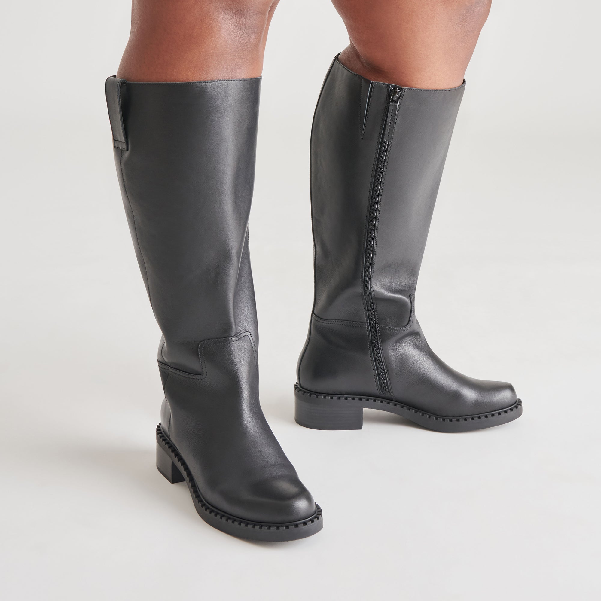 Dolce Vita SHOES | Glory H2O Waterproof Black Leather Extra Wide Calf Boots