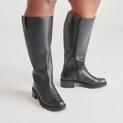 Dolce Vita SHOES | Glory H2O Waterproof Black Leather Extra Wide Calf Boots