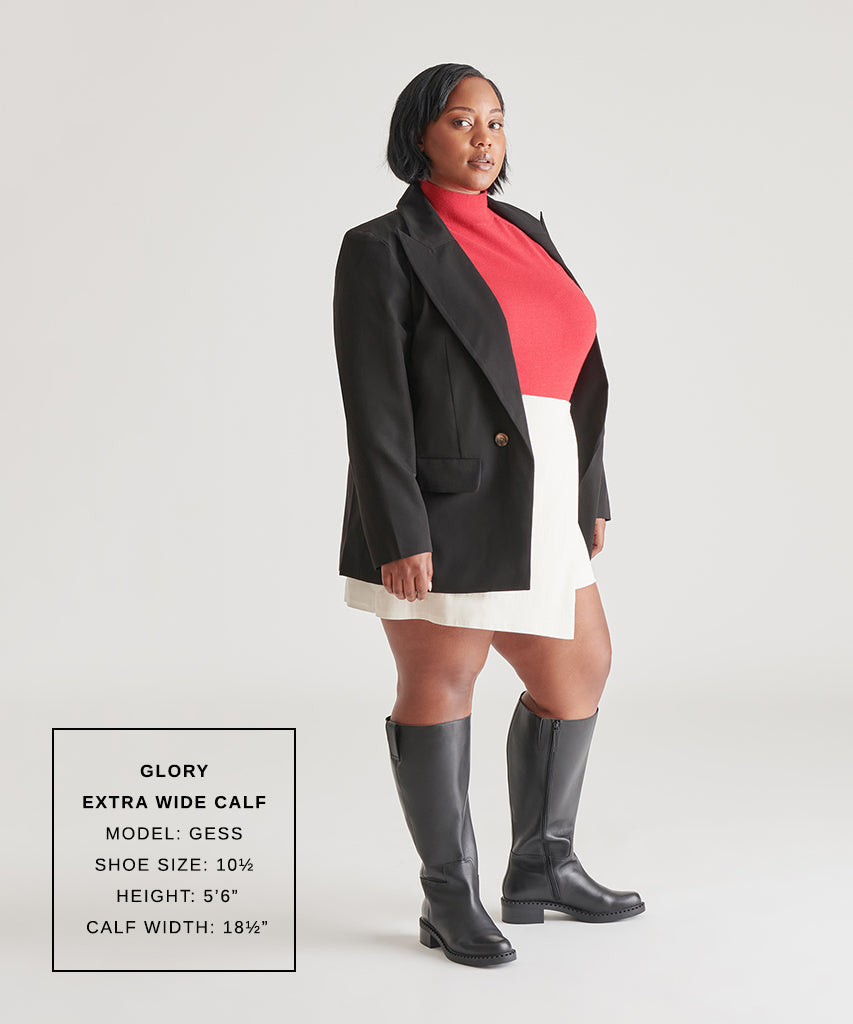 Dolce Vita SHOES | Glory H2O Waterproof Black Leather Extra Wide Calf Boots