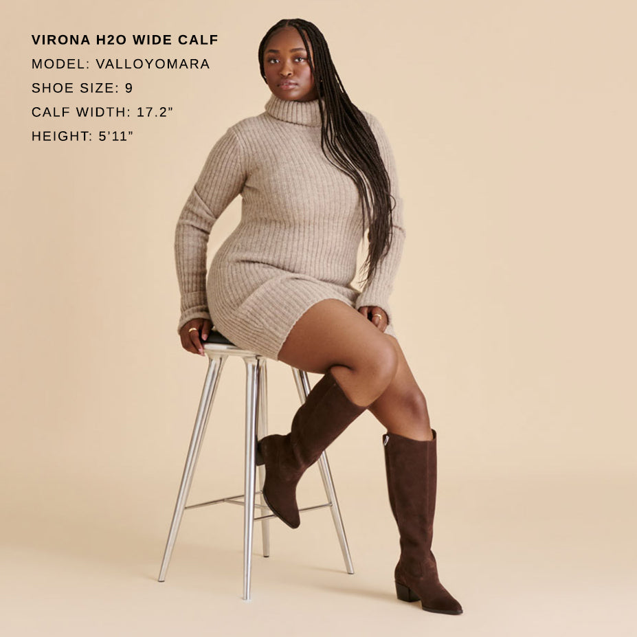 Dolce Vita SHOES | Virona H2O Waterproof Dk Brown Suede Wide Calf Boots