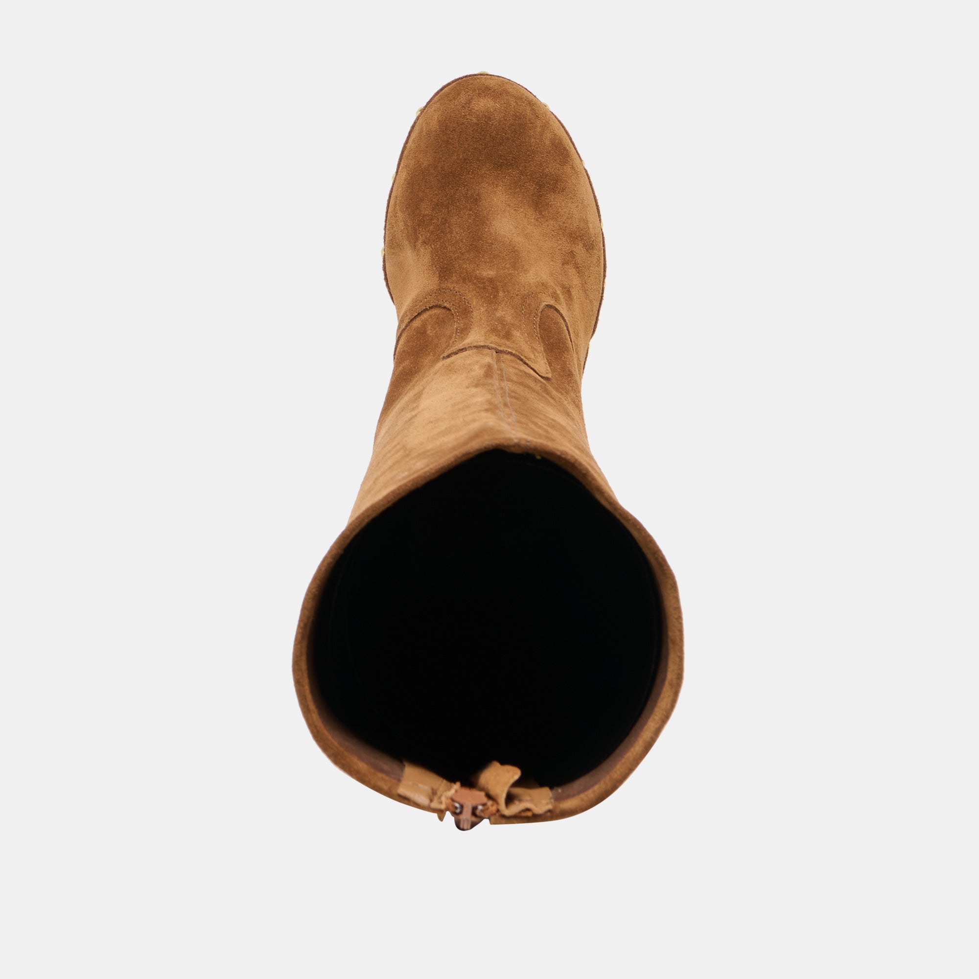 Dolce Vita SHOES | JENNY Chestnut Suede Knee-High Platform Wood Sole Boots