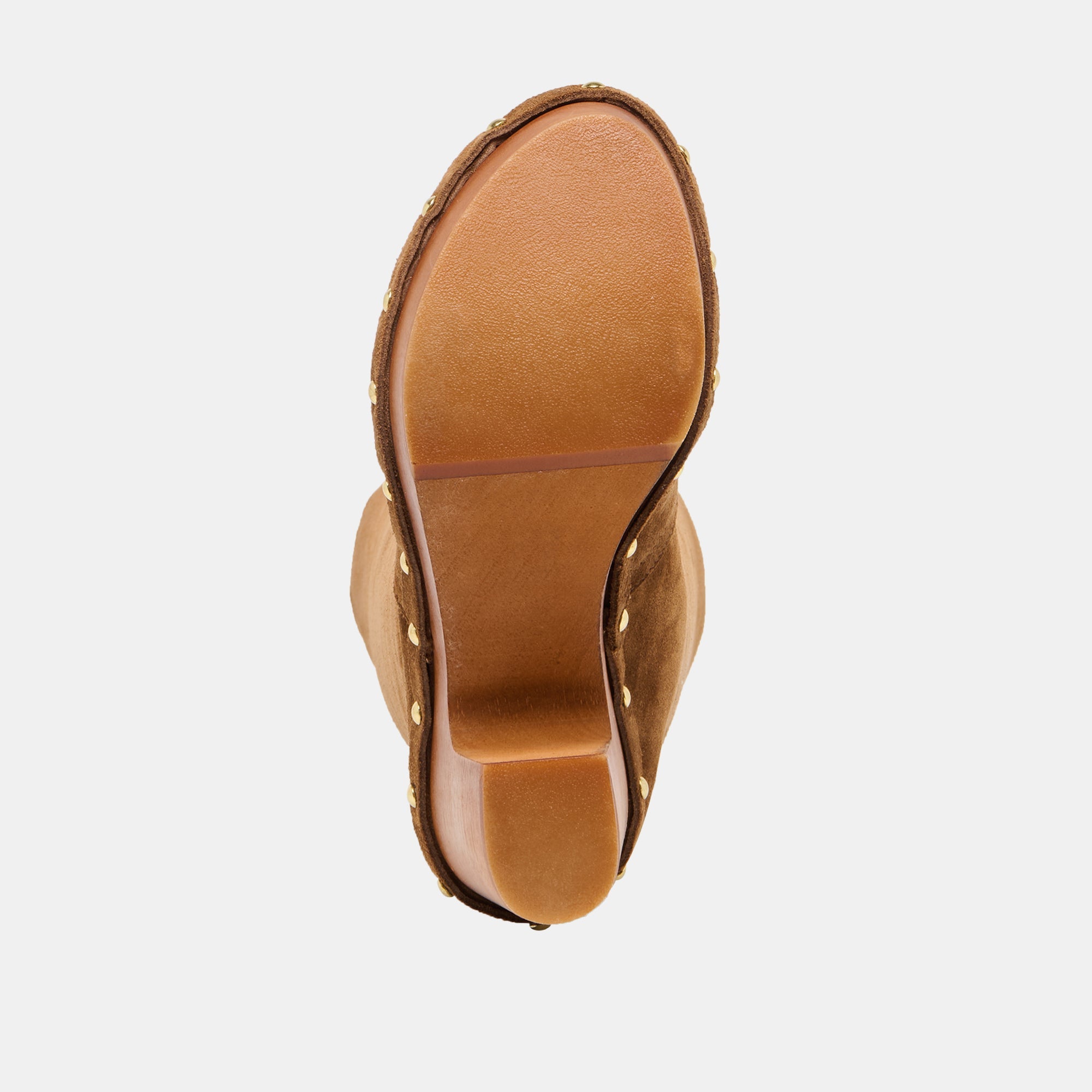 Dolce Vita SHOES | JENNY Chestnut Suede Knee-High Platform Wood Sole Boots