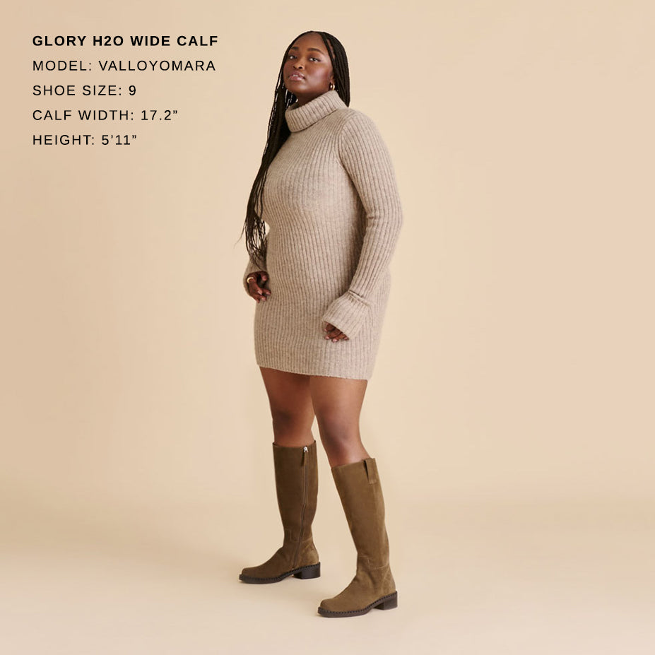 Dolce Vita SHOES | Glory H2O Waterproof Olive Suede Wide Calf Boots