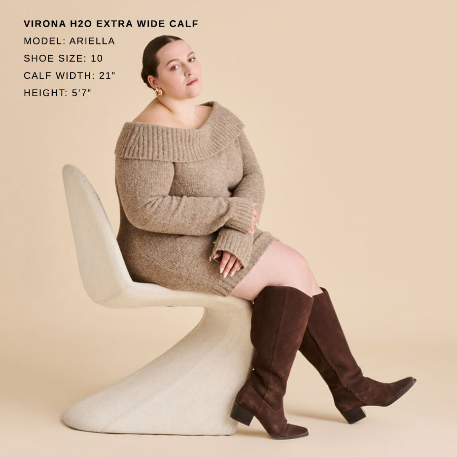 Dolce Vita SHOES | Virona H2O Waterproof Dk Brown Suede Extra Wide Calf Boots