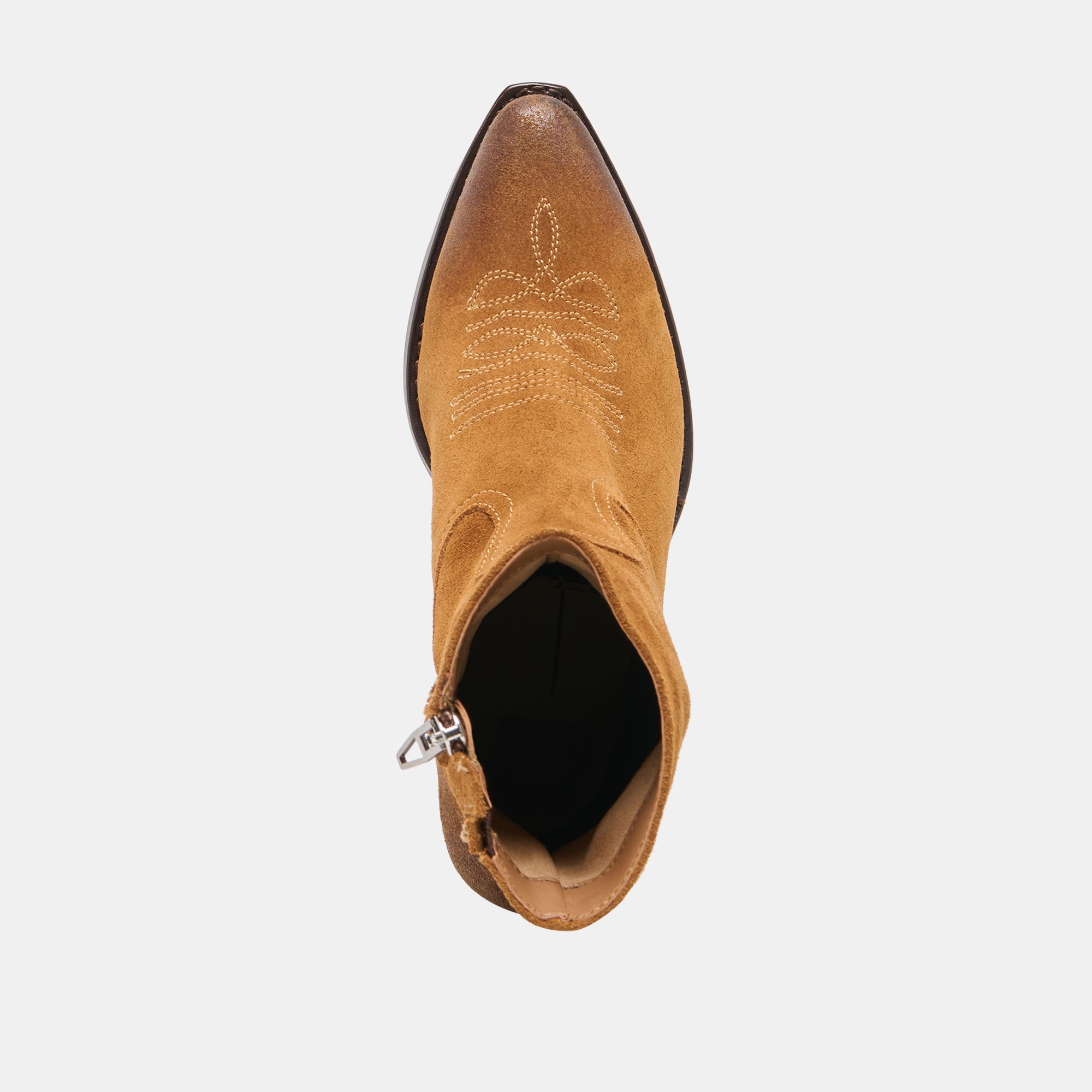 Dolce Vita SHOES | KLYDE Cognac Suede Block Heel Ankle Boots