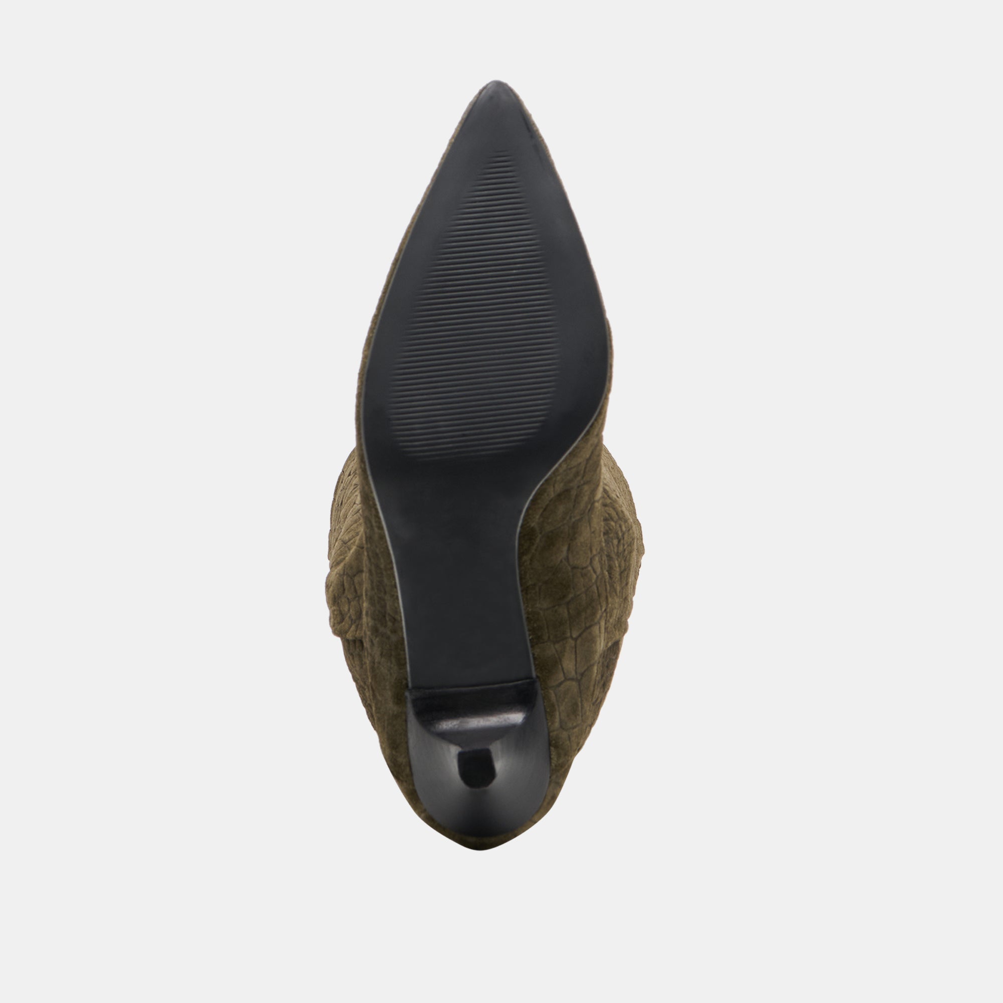 Dolce Vita SHOES | Roxla Olive Croco Embossed Leather Boots
