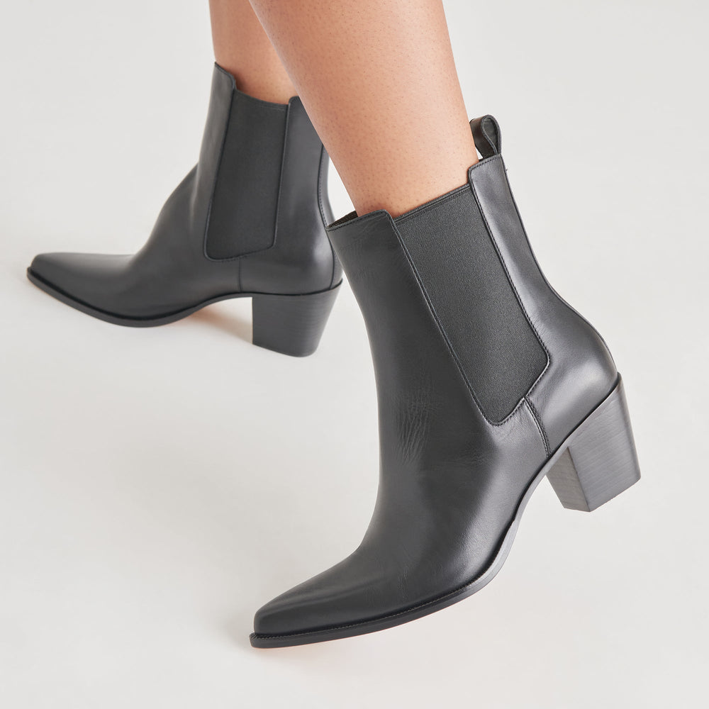 Dolce Vita SHOES | SHADIE H2O WIDE BOOTIES BLACK LEATHER
 – Dolce Vita