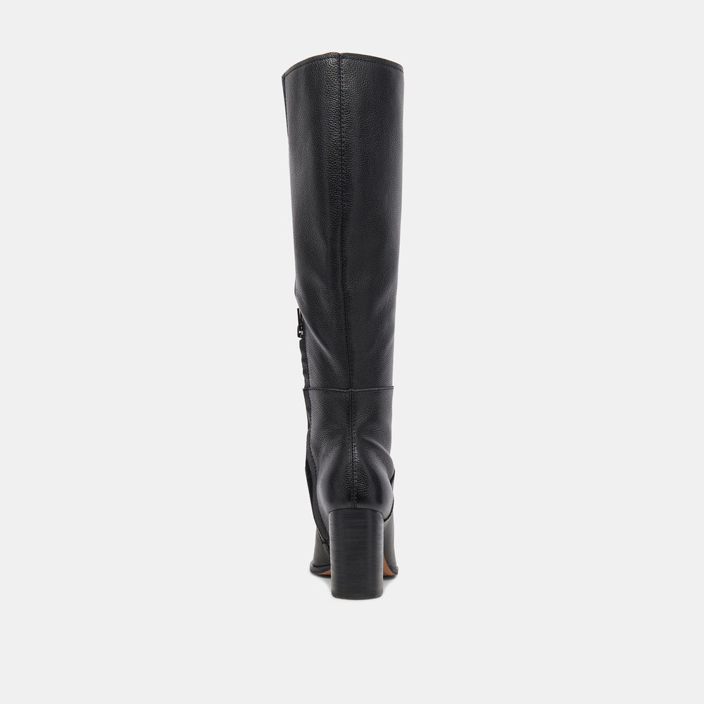 Dolce Vita SHOES | Fynn Boots Onyx Leather | Knee-High Onyx Leather Boots
 – Dolce Vita