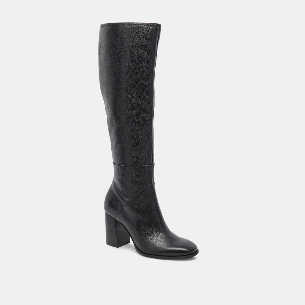 Dolce Vita SHOES | Fynn Boots Onyx Leather | Knee-High Onyx Leather Boots
 – Dolce Vita