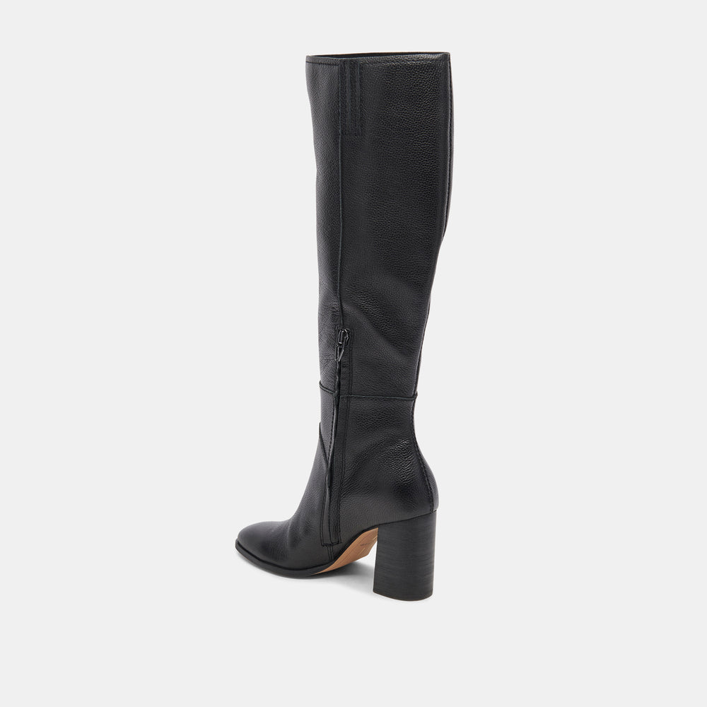 Dolce Vita SHOES | Fynn Boots Onyx Leather | Knee-High Onyx Leather Boots
 – Dolce Vita