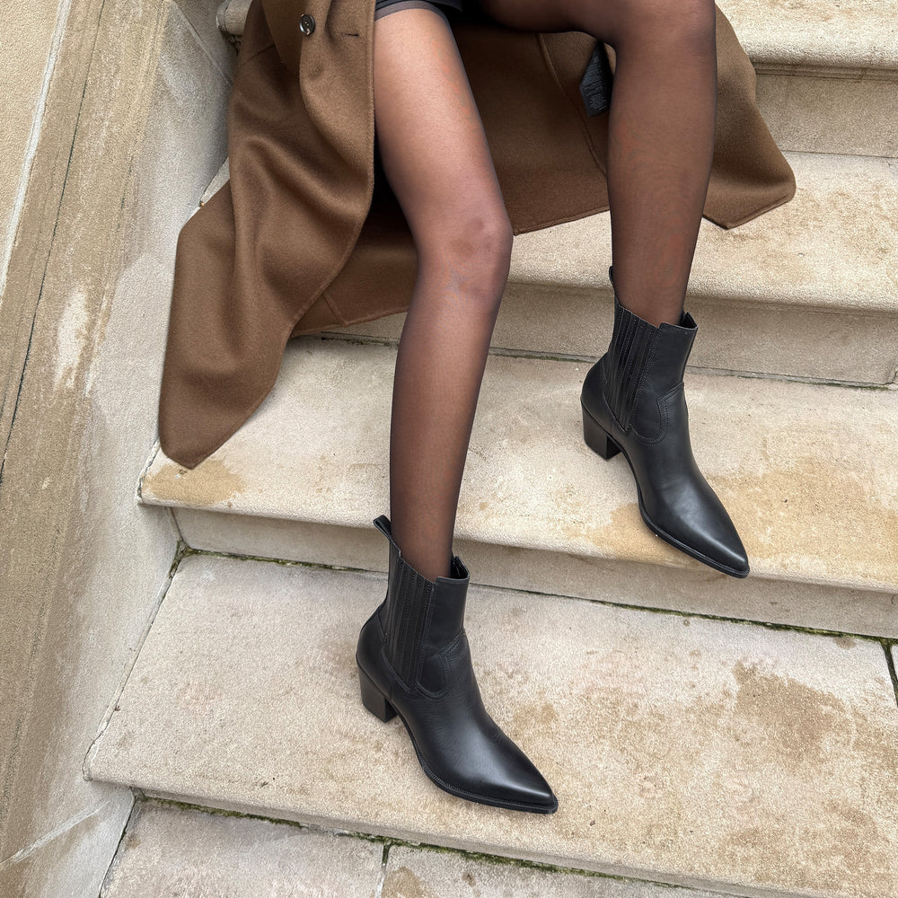 Dolce Vita SHOES | Slim Black Leather Booties