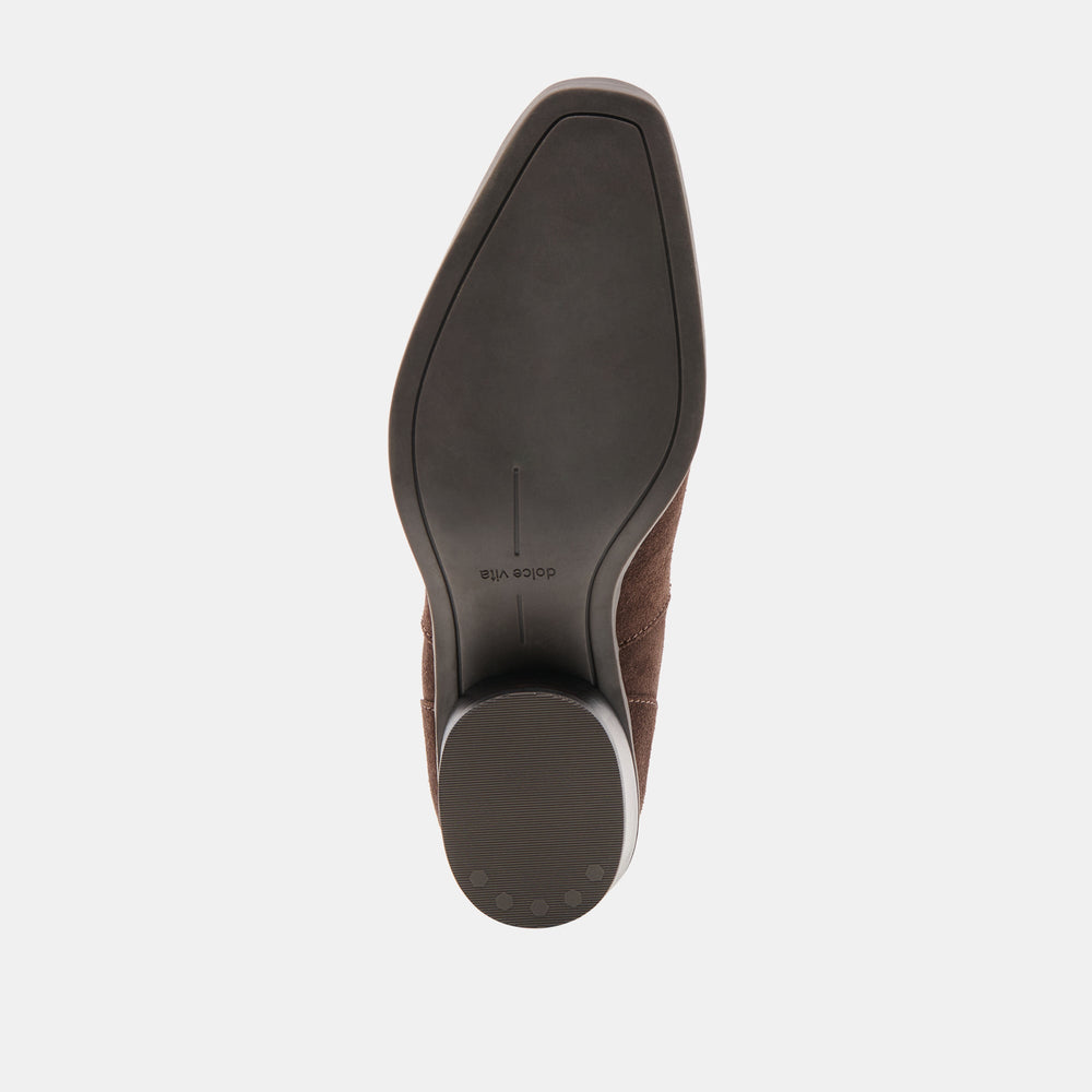 Dolce Vita SHOES | Faint H2O Waterproof Dk Brown Suede Booties