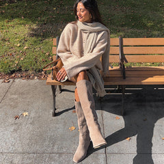 Dolce Vita SHOES | FYNN Boots Truffle Suede | Knee-High Truffle Suede Boots
 – Dolce Vita