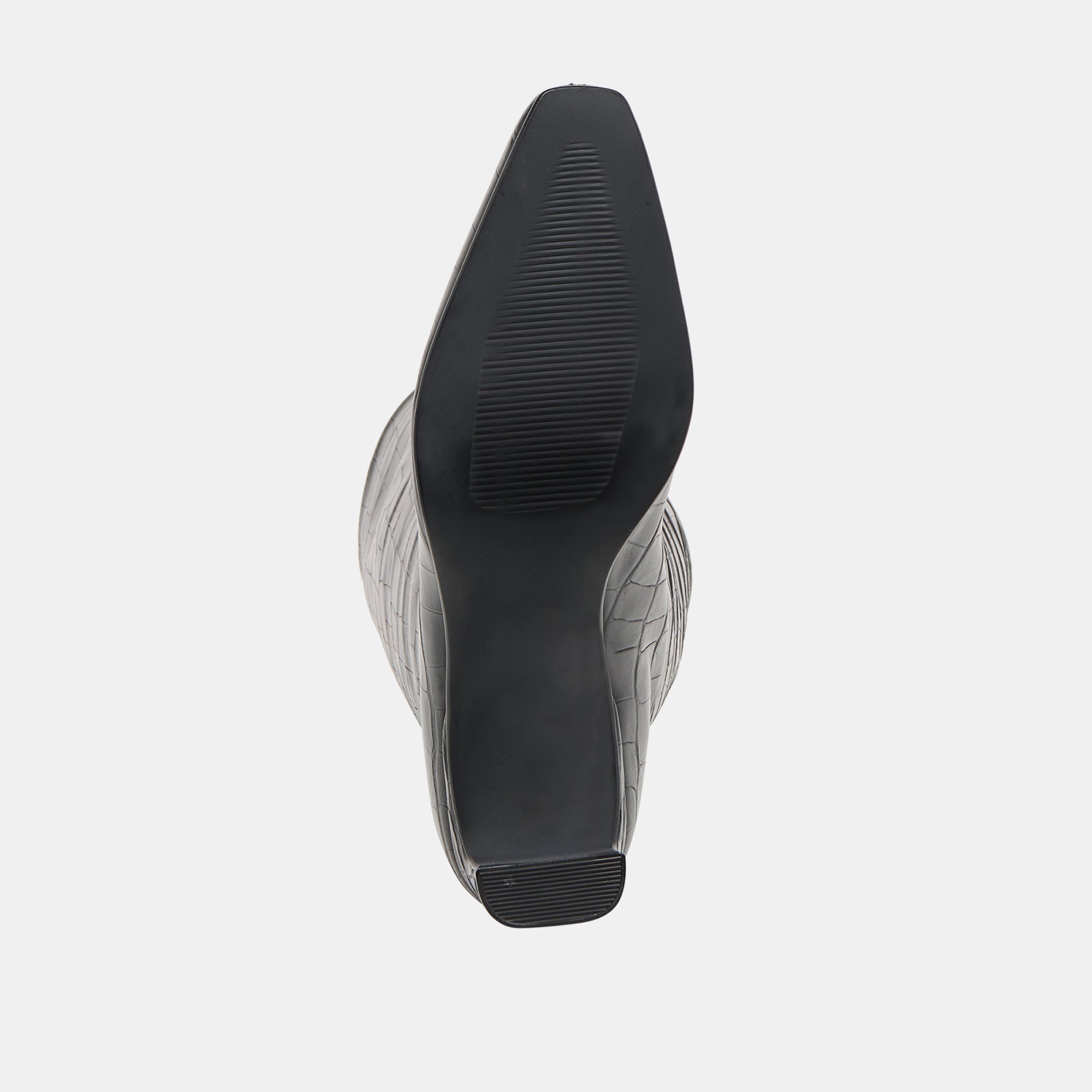 Dolce Vita SHOES | Trixi Noir Croco Embossed Leather Boots