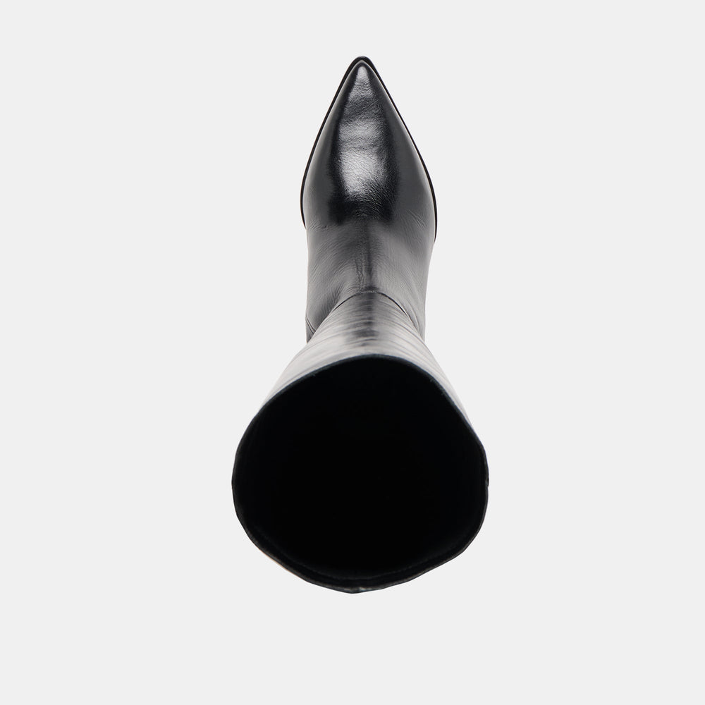 Dolce Vita SHOES | Kirson Black Leather Wide Calf Boots