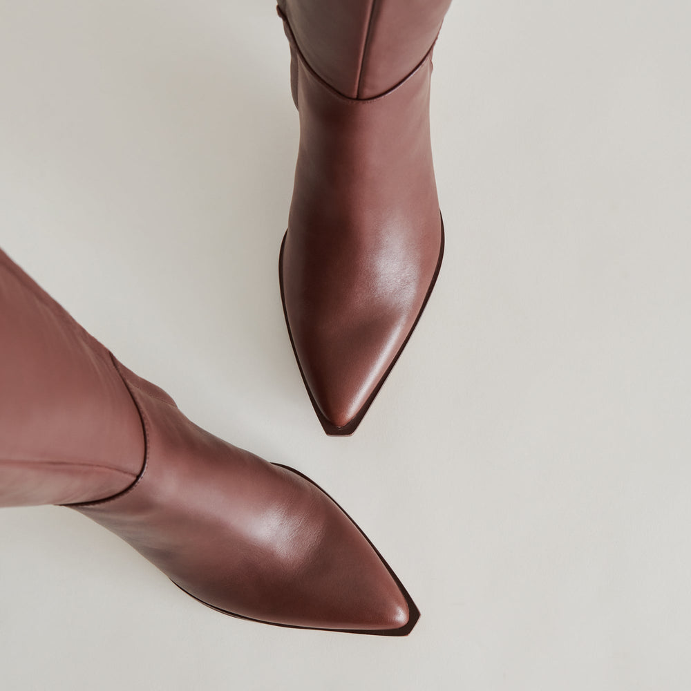 Dolce Vita SHOES | Auggie Wide Calf Boots | Chocolate Leather Boots by Dolce Vita