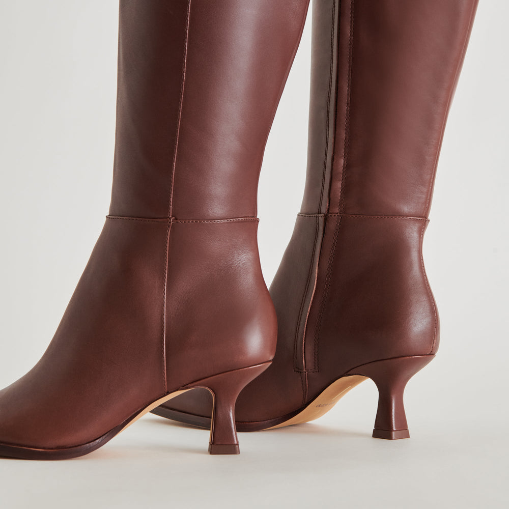 Dolce Vita SHOES | Auggie Extra Wide Calf Chocolate Boots | Leather Wide Calf Boots
 – Dolce Vita