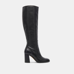 Dolce Vita SHOES | FYNN Wide Calf Boots Onyx Leather | Women's Onyx Knee-High Boots
 – Dolce Vita