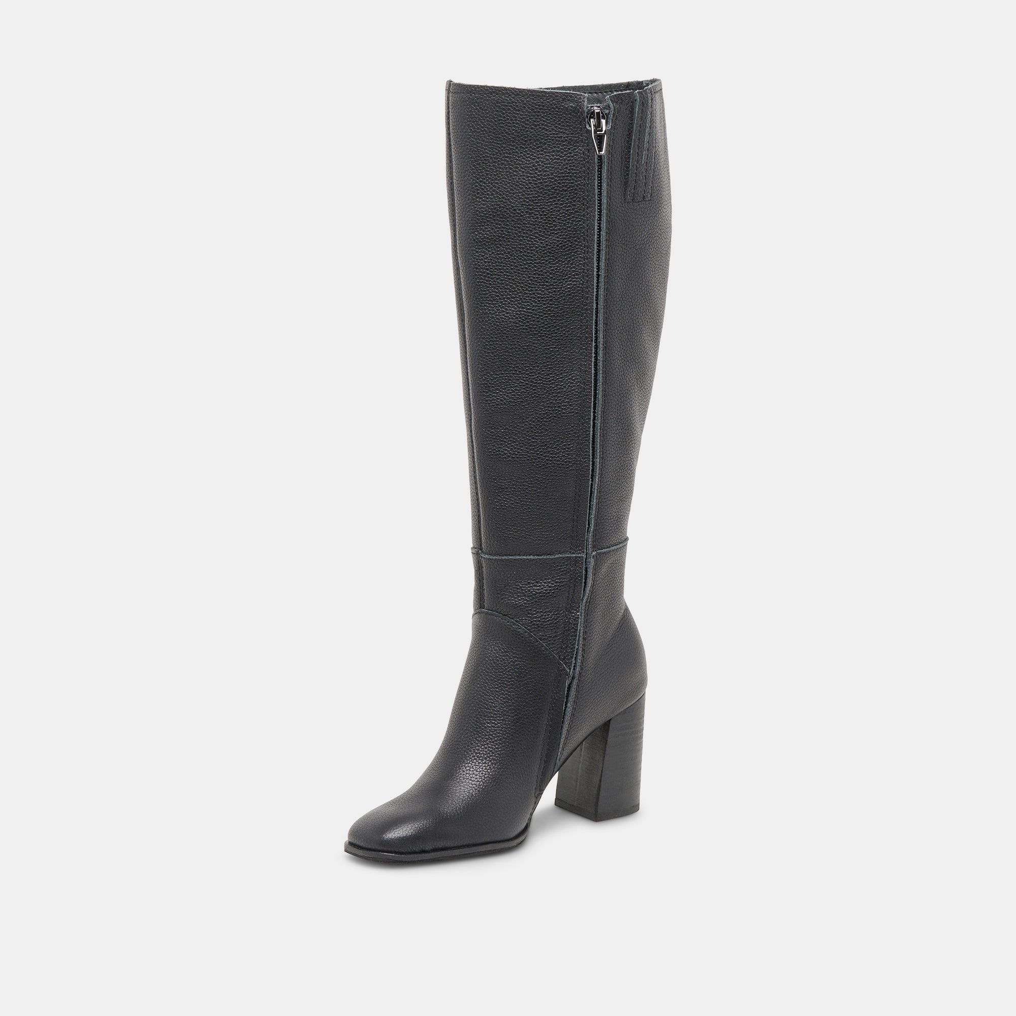 Dolce Vita SHOES | FYNN Wide Calf Boots Onyx Leather | Women's Onyx Knee-High Boots
 – Dolce Vita