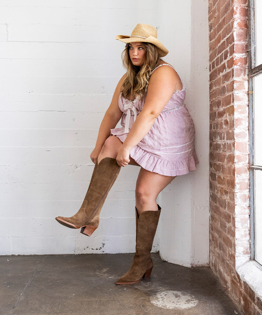 Dolce Vita SHOES | Raj Extra Wide Calf Brown Suede Boots | Suede Wide Calf Boots
 – Dolce Vita