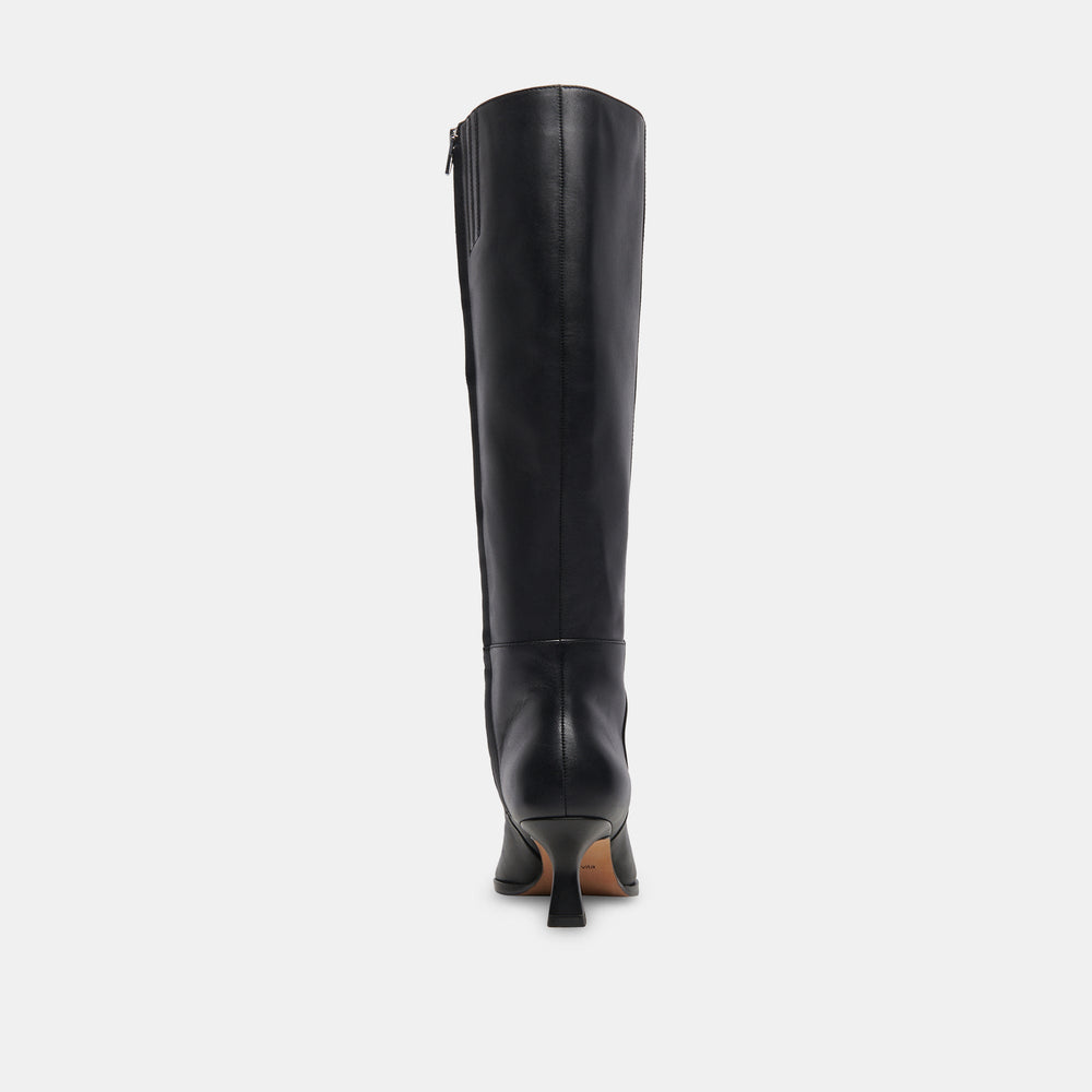 Dolce Vita SHOES | Auggie Wide Calf Boots | Black Leather Boots by Dolce Vita
