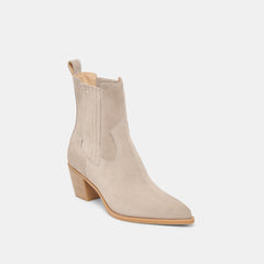 Dolce Vita SHOES | Slim Taupe Suede Booties