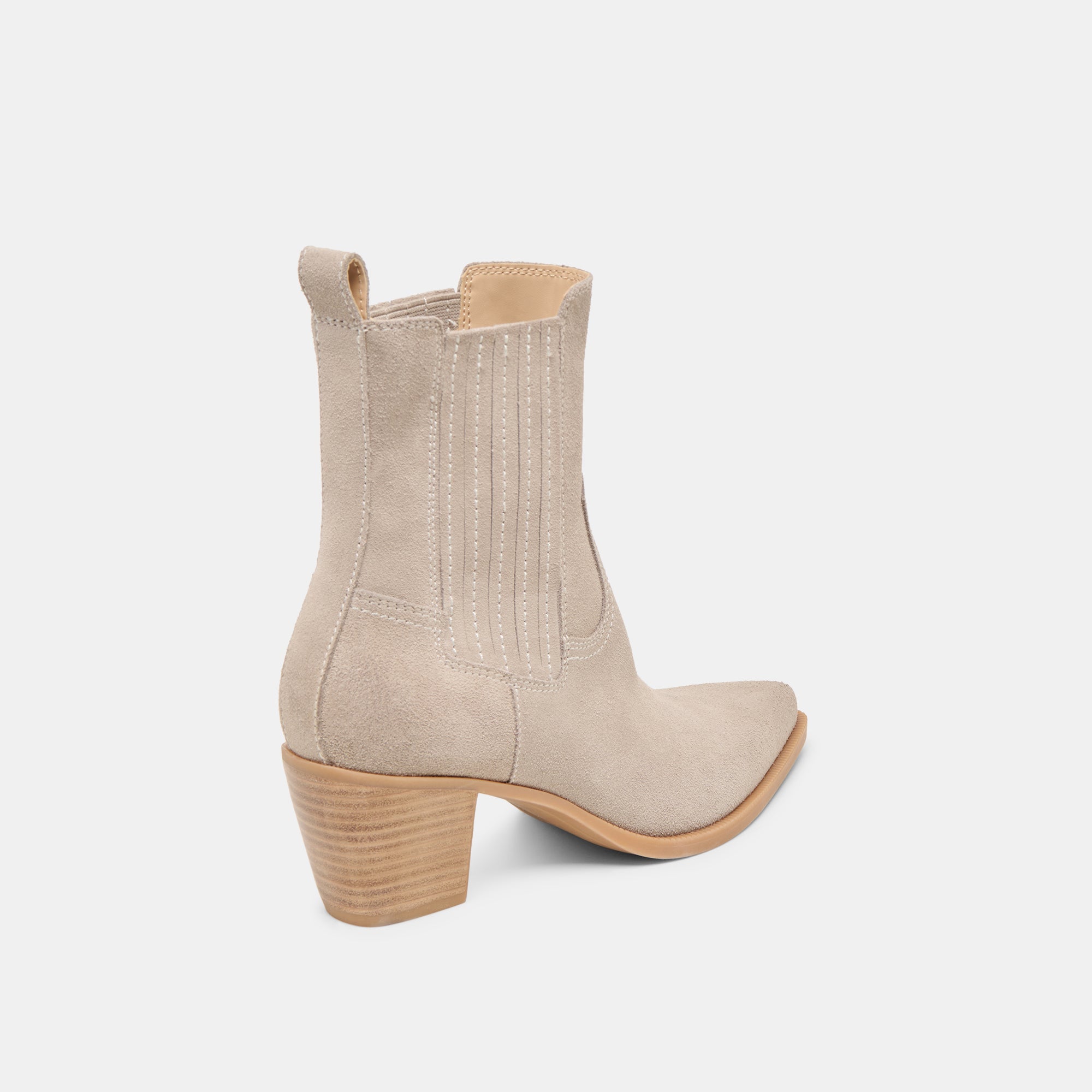Dolce Vita SHOES | Slim Taupe Suede Booties